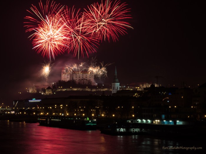 Firewworks from Stary most - Bratislava, Slovakia