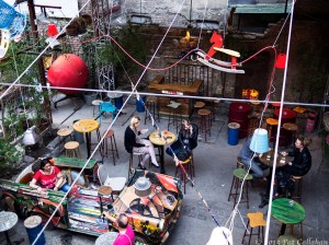 The center courtyard