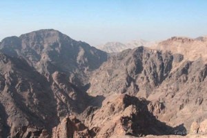 View near the monastery Petra Jordan