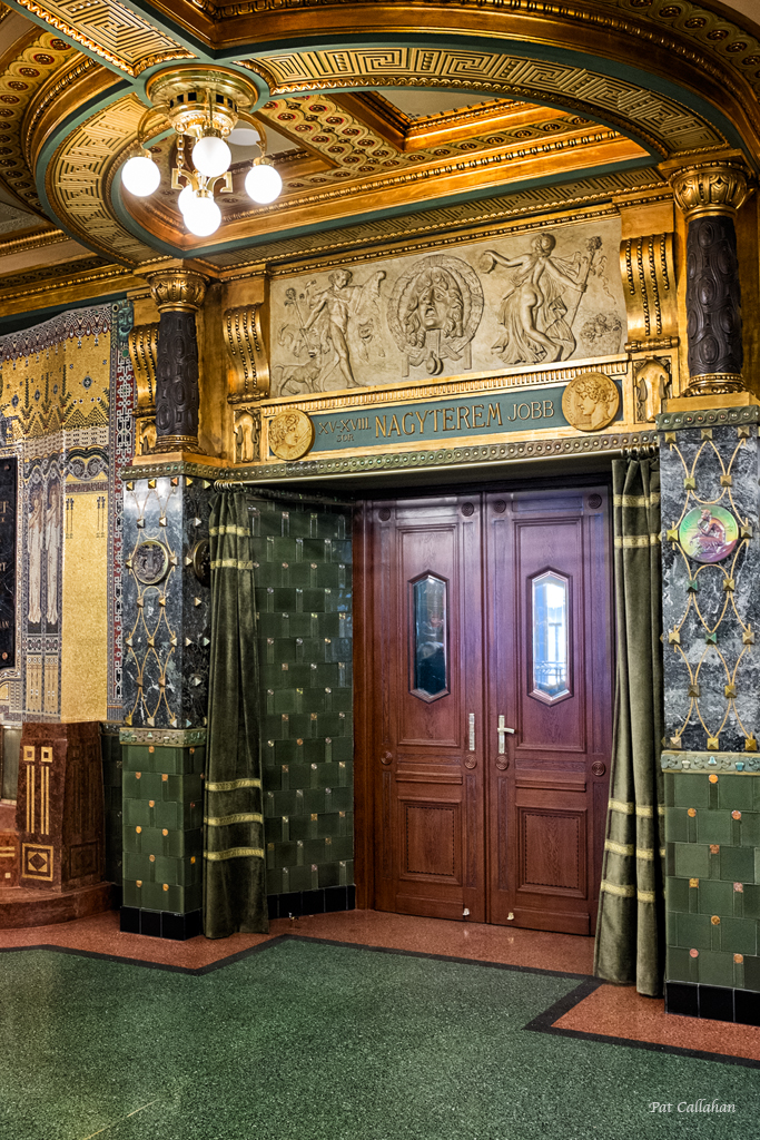 The inside doors to the Franz Liszt Academy Budapest Hungary
