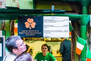 St. Patrick's Day Menu Instant Ruin Pub Budapest Hungary