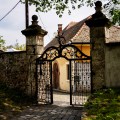 Gates to the courtyard of the Serbian Orthodox Cathedral in Szentendre Hungary
