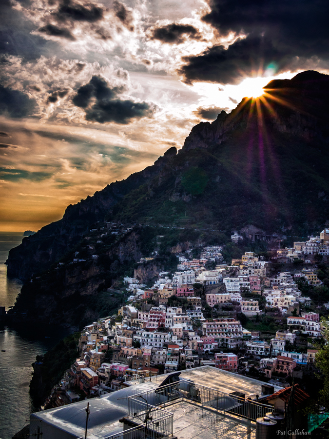 sunset from montepertuso italy