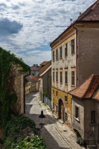 Looking down Kapitulska from the top of the Albrecht House