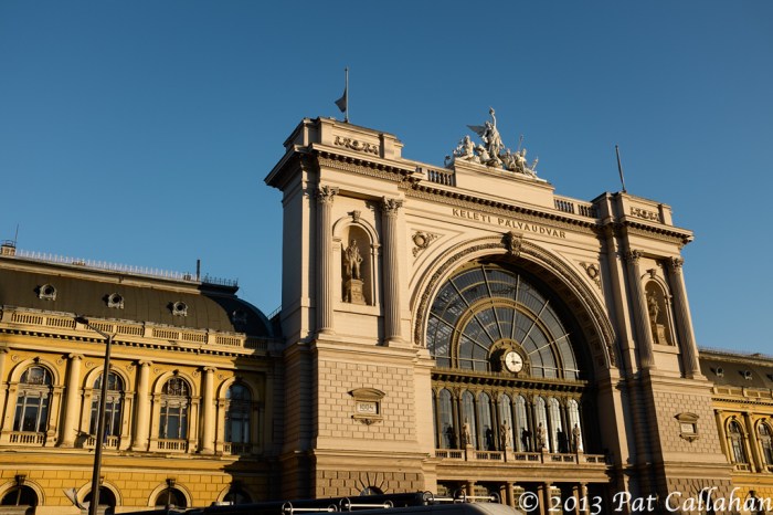 exterior view of the Keleti train station in Budapest Hungaryb