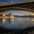Budapest Hungary Parliament as seen from Margit Island