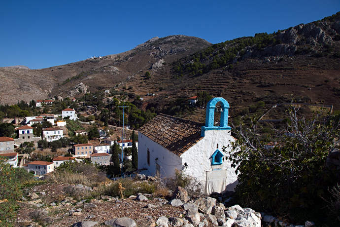 church on way to elias monastery hydra