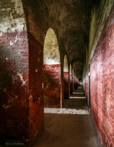 red walls of fort monostor Komarom Hungaryo