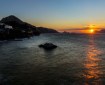 sunset on hydra island greece