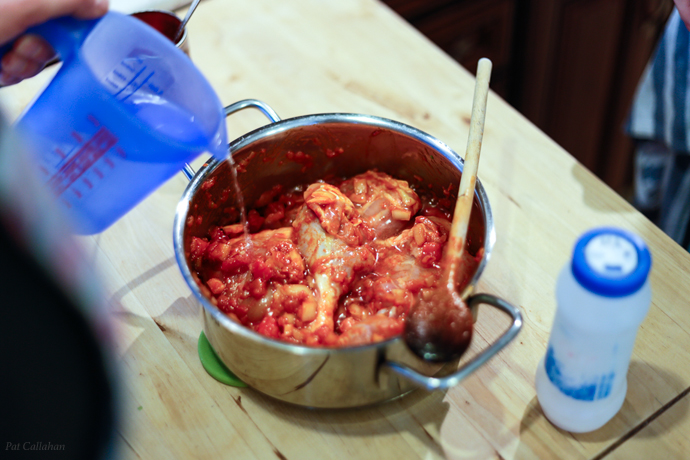 Chicken Paprikas ready for the stove