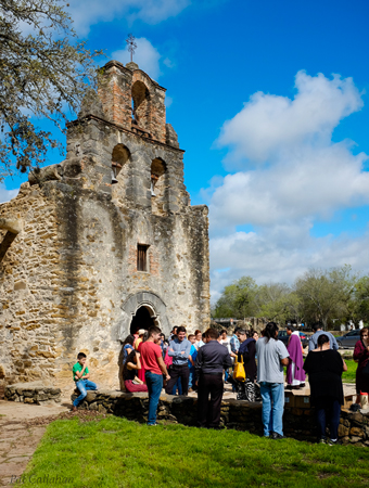 Each of the four missions had an overflowing church service, including the tiny Espada