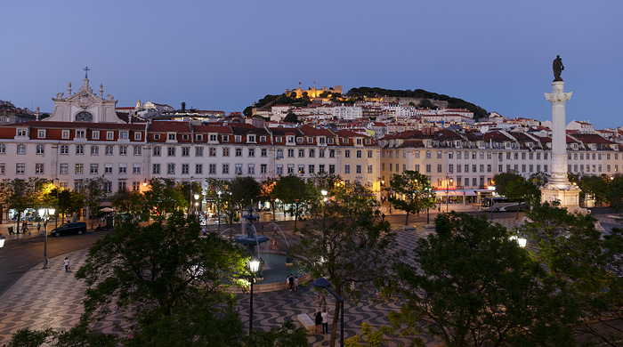 Lisbon square at the Blue Hour