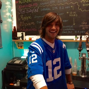 Christian behind the bar